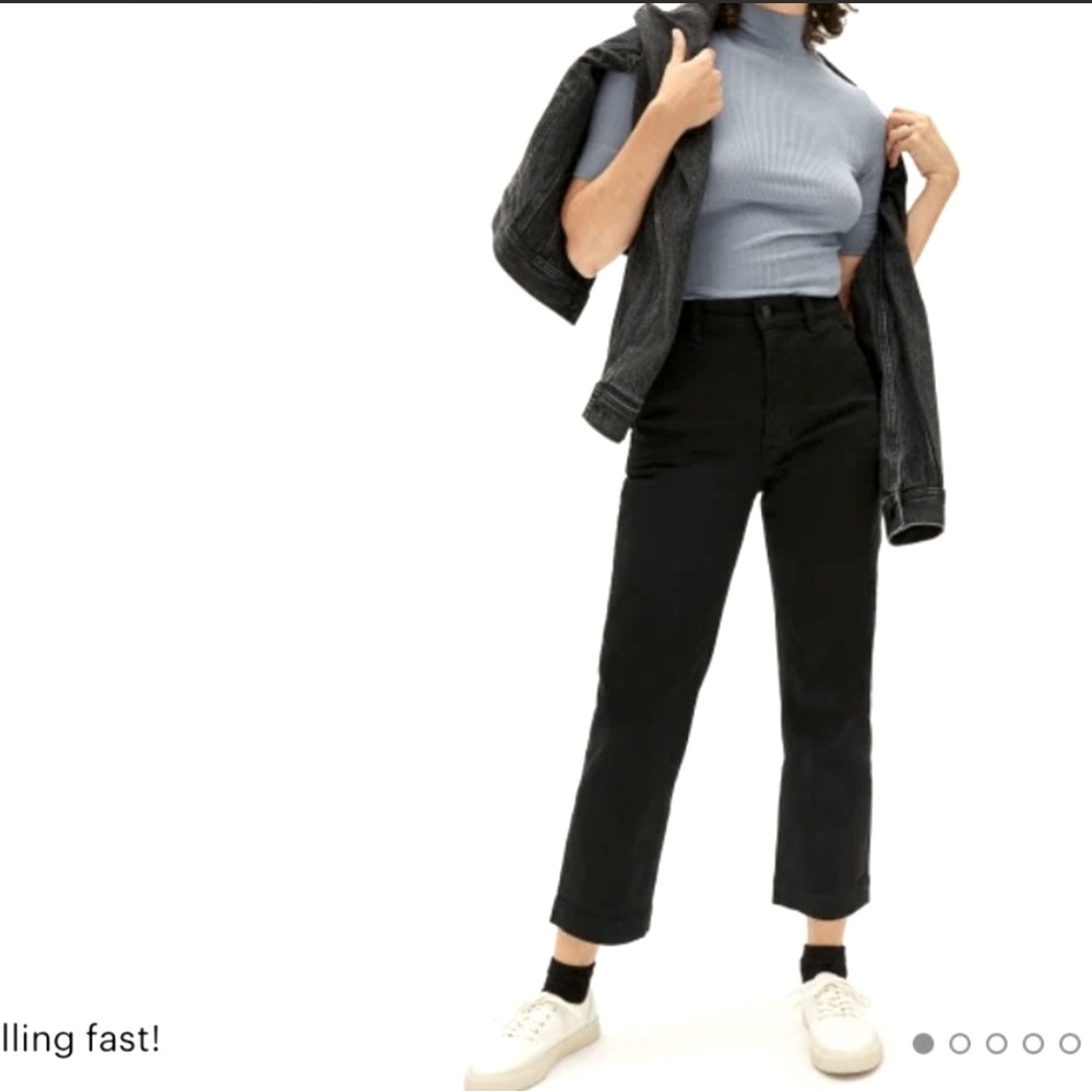 Navy Everlane Straight Leg Crop - regular